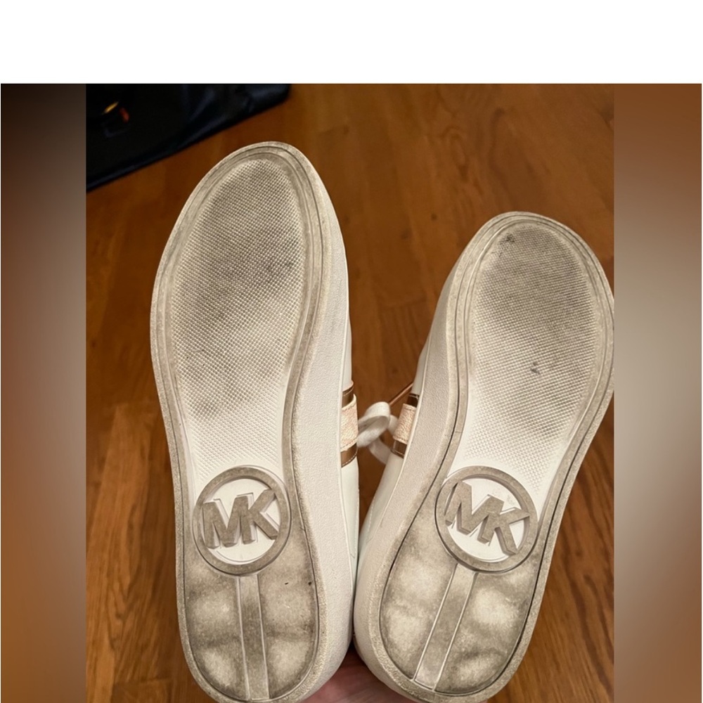 Michael Kors White and Gold Women's Sneakers-size 6.5 - Picture 8 of 8